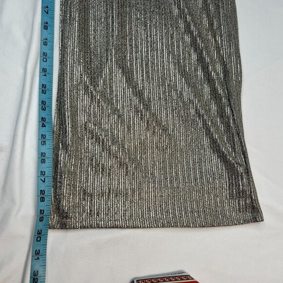 INC International Concepts Metallic Wide-Leg High Rise Pull-On Pants Palazzo Med - Picture 9 of 14